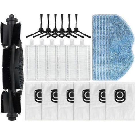 Juego de 25 piezas para la aspiradora Tefal Rowenta X-Plorer Series 75S RR8577WH / 75S+ RG8597W: cepillo, filtro, paño y bolsa para el polvo.