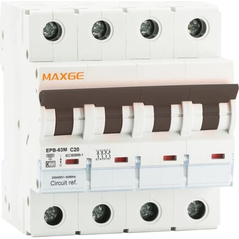 Interruttore magnetotermico CC Corrente Continua Alpha+ 1000VDC 4 P curva C 6kA MAXGE 25 A