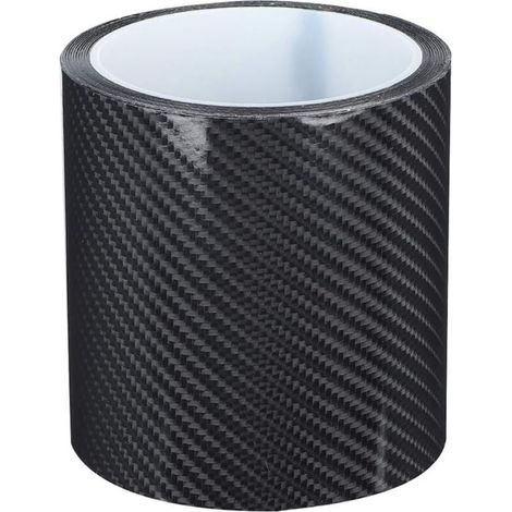 Kratzfeste Carbonfaser-Streifen 10 cm x 3 m, selbstklebende Schutzfolie für Autotürkanten, Vinyl (1/4)