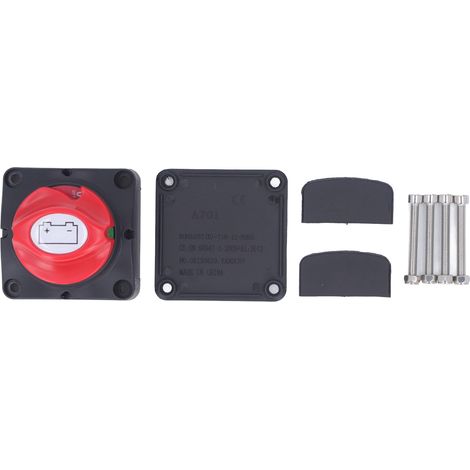 Interruttore di disconnessione batteria SEAFRONT, pulsante rotante 48-60 V CC, interruttore principale, isolatore per auto, veicolo, barca, camper, gusci in ABS, materiale