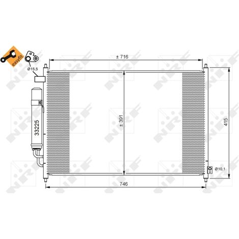 Condenseur, climatisation NRF 35867 HONDA 80110SJF003