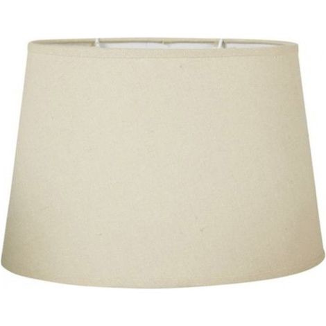 Abat-jour - Ovale - Beige - Imitation lin - Pour lampe - Base 31 cm - Culot E27