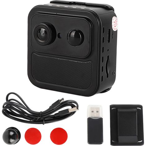 Caméra de sécurité WiFi sans fil HD vision nocturne 160° rotative intelligente surveillance intérieure (1/5)