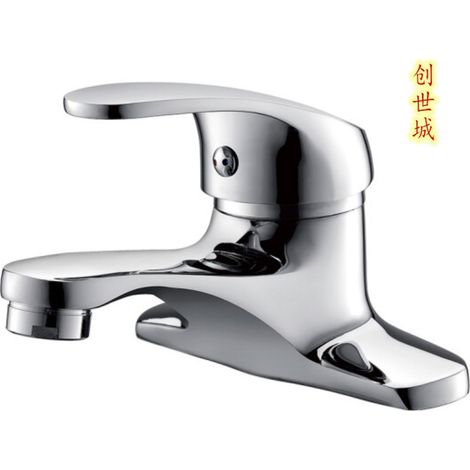 All-copper bathroom sink/washbasin basin/basin double-hole hot and cold water faucet/bathroom mixing valve (dual-port household) - alloy dual-port plastic screw nut type (pipe not included)