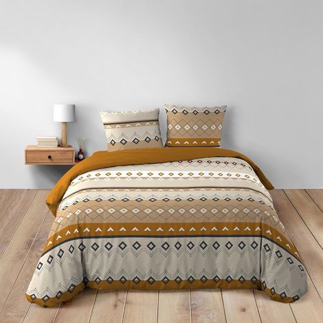 Parure de couette 260 x 240 cm coton 42 fils + 2 taies Xenati (1/5)