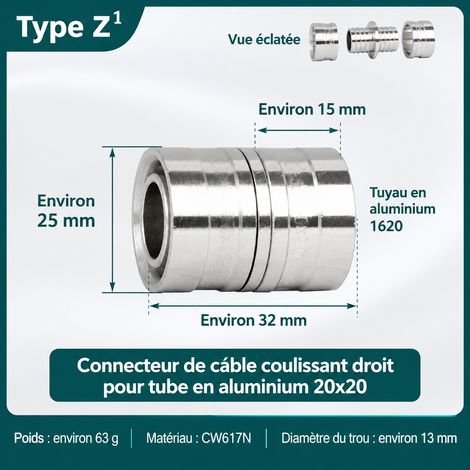 Raccord droit 20 mm en laiton chromé à glissement pour tube de chauffage eau plomberie 1 kg – Livraison gratuite (1/5)