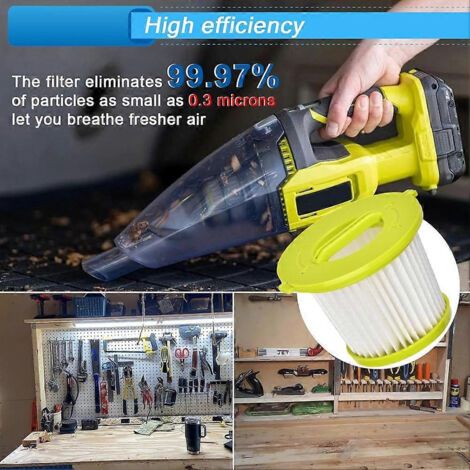 NALOOKAMIC Lot de 6 filtres de rechange PCL700 pour aspirateurs portables Ryobi ONE+ 18V, modèles PCL704, PCL705, référence A32F05N A32HF00