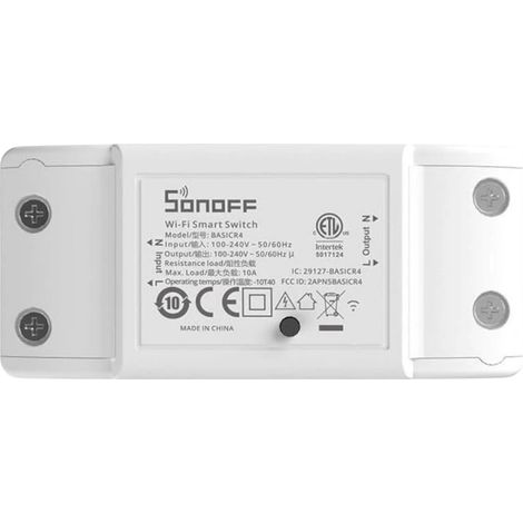 Interrupteur connecté WiFi 10A – Protection contre la surchauffe – Commande vocale Alexa/Google Home – Compatible avec eWeLink – Sonoff