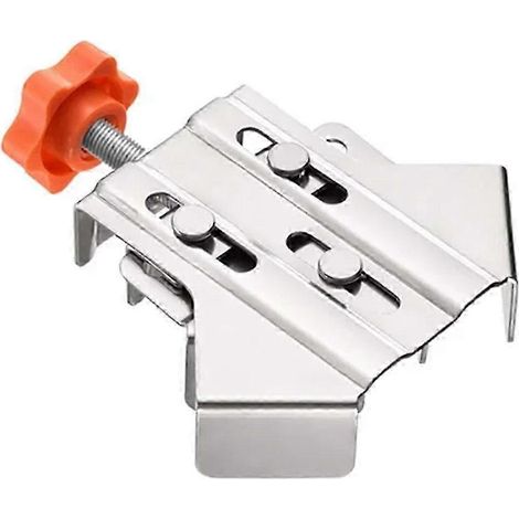 Serre-joint en acier à angle droit (90°), étau à angle droit, étau à montage rapide pour le travail du bois avec mâchoires pivotantes réglables, compatible avec le soudage de cadres (1/5)