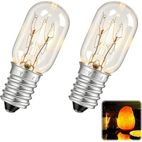 XEPHO 2 Pièces Ampoule Frigo E14, Ampoule E14 15W Chaleur Dimmables Blanc Chaud 2700K 360°C pour Réfrigérateur Lampe de Sel Hotte Aspirante Machine à Coudre Petits Appareils Électroménagers (1/5)