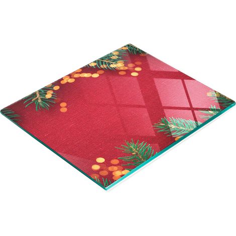 Tablero de vidrio decorativo multifuncional para cocina, ideal para Navidad, 60x52 cm.