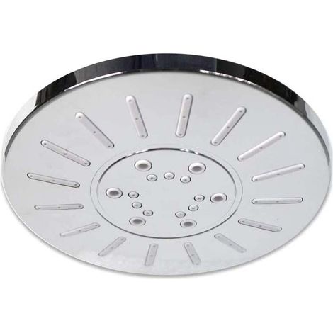 Soffione per doccia da bagno rotondo diametro 13 cm in abs doccetta con filtro anticalcare alta pressione cromato (1/2)