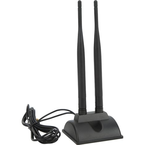 Antenne WiFi, double bande 2,4 GHz/5,8 GHz, base à ventouse RG174 6 dB1, antenne routeur adaptée aux maisons intelligentes. (1/5)