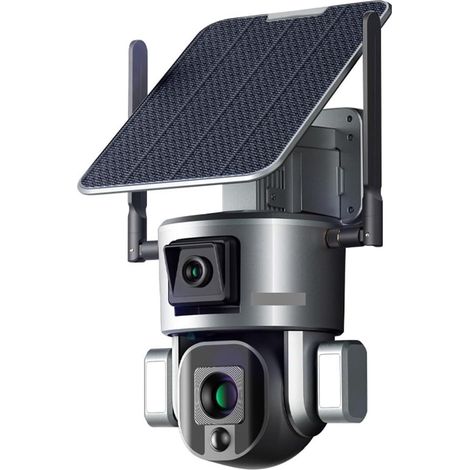 Caméra de sécurité à domicile 4K UHD double écran aperçu 4G caméra solaire extérieure 10X Zoom optique bidirectionnel Audio couleur Vision nocturne caméra de vidéosurveillance(4G 10XZoom No Card) (1/5)
