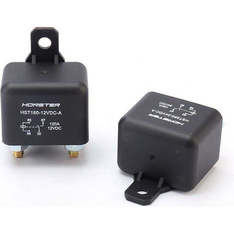 Relais miniature 120 A, relais automobile 12 V/24 V, relais de démarreur compact avec accessoires, relais de démarreur miniature 120 A/12 V à verrouillage à bobine unique avec accessoires