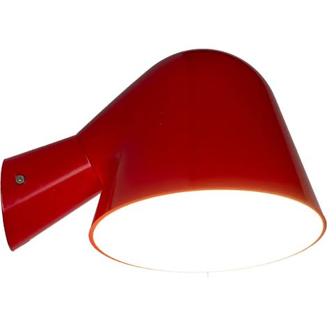 Applique murale moderne en ABS rouge avec abat jour conique D14x20