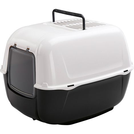 Ferplast PRIMA Lettiera per gatti chiusa Ferplast PRIMA con 2 Filtri Antiodore Inclusi. Variante - Misure: 39.5 x 52.5 x h 38 cm - Nero