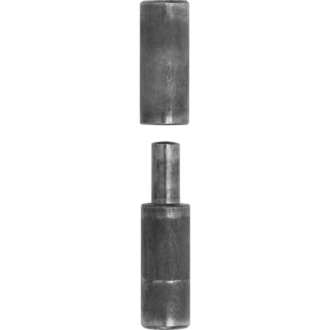 2er Pack - Anschweißband rund Außen-Ø 20 mm / H: 100 mm ohne Fahne Stahl schwarz (1/2)