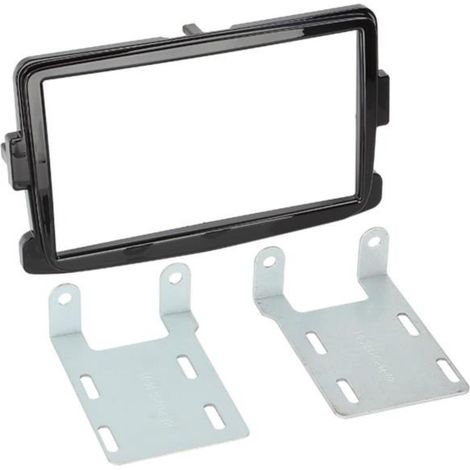 Kit Support Autoradio compatible avec Dacia Opel Vivaro Renault Trafic Noir brillant