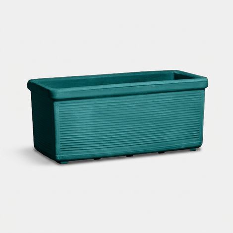 Jardinière rectangulaire d'extérieur en polyéthylène Millerighe - Vert (1/3)