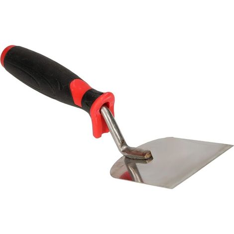 Truelle de maçonnerie en acier inoxydable 100 mm x 60 mm avec poignée en caoutchouc Truelle de plâtre carrée Truelle de plâtre indispensable pour la maçonnerie (1/5)