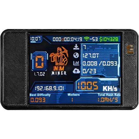 NMMiner NerdMiner version améliorée avec un hashrate de 992 KH/S ESP32-2432S028, écran de 2,8 pouces, boîtier de couleur CYD, cryptomonnaie Bitcoin, loterie Solo A. (1/5)