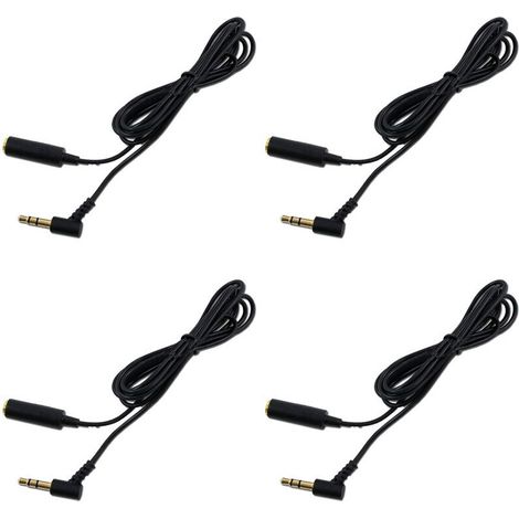 Kompatibel mit 4 neuen 3,5-mm-Audio-Verlängerungskabeln als Ersatz, geeignet für EAR OE-Kopfhörer.