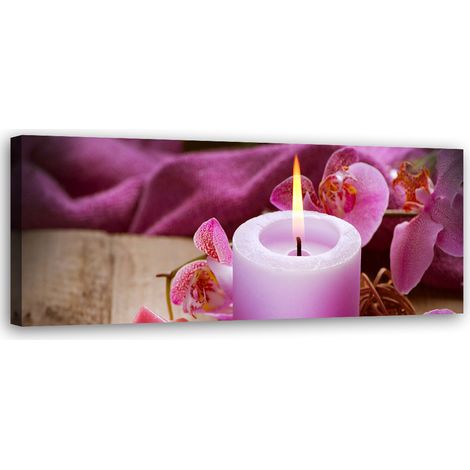 Tableau sur toile Bougie Spa Zen 90x30 (1/5)
