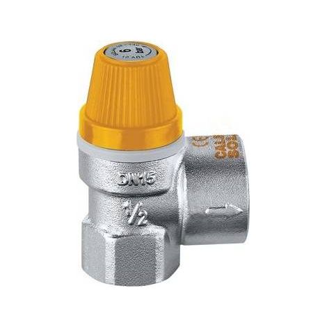 VALVOLA DI SICUREZZA PER IMPIANTI SOLARI Misura: 1/2 x 3/4 - 6 Bar