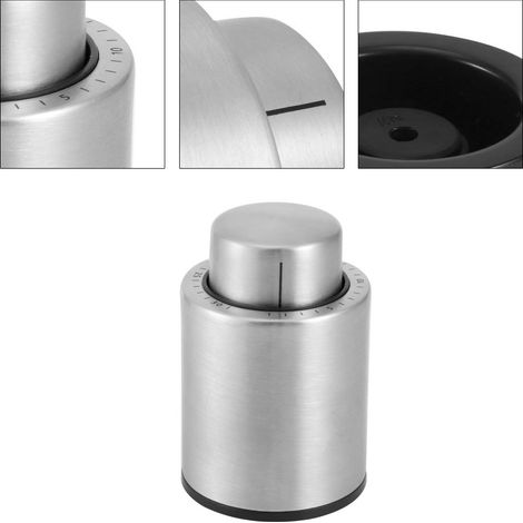 Weinflaschenverschluss aus Edelstahl 304, Champagner-Vakuumverschluss für Zuhause, Küche, Restaurant und Bar (1/5)