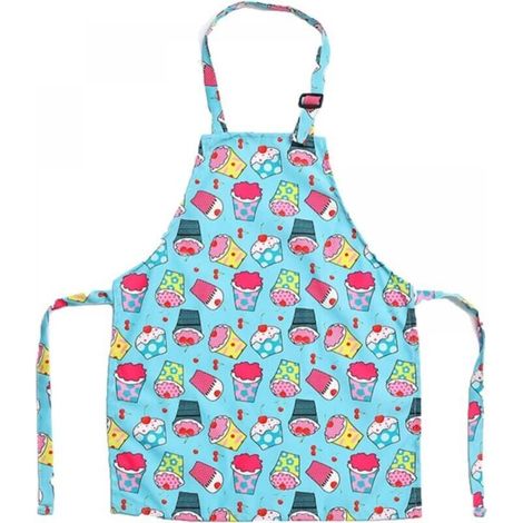 Cartoon Kinder Canvas Schürze Verstellbarer Halsgurt Kinderschürze zum Kochen Backen Malen (1/5)
