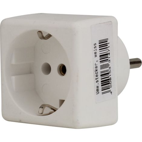 Übergangsstecker F/D weiß Übergangsstecker
