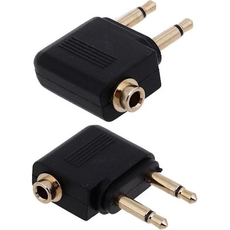 Adaptateur mono pour casque d'avion 2 x 3,5 mm (1/5)