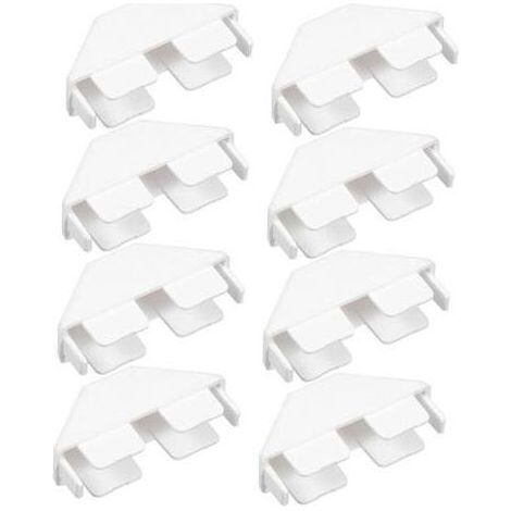 8 Pièces Chapeau De Clôture Accessoires Pour Poteaux De Clôture Capuchons De Poteaux De Garde-corps Support De Poteau De Clôture Capuchons De Poteau De Pont Pvc Blanche 7.642.2cm (1/5)