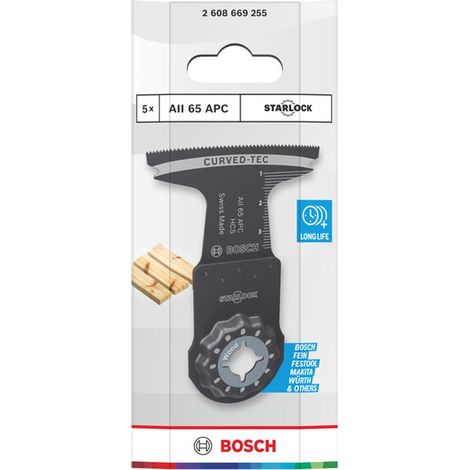 Bosch Tauchsägeblatt AII 65 APC Holz, Starlock, 65 x 40 mm, 5-tlg.