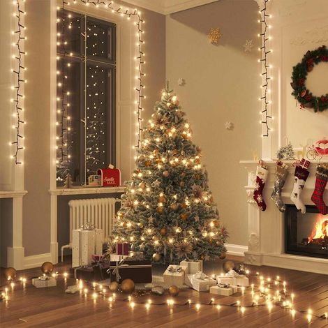 Guirlande lumineuse Moderne - Guirlande à LED extérieur et interieur compacte avec 1000 LED Blanc chaud 25 m PVC BV339203 - BonneVie (1/5)