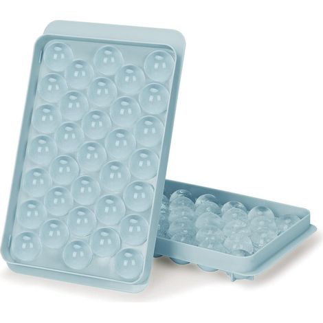 Mini ice cube trays, round ice ball maker mold for freezer, 0.8 inch x 66 pieces spherical tray, ideal for cooling cocktails, whiskey, tea and coffee. (1/5)