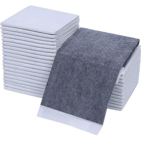 100 pièces Tapis éducateur pour chie, Tapis Hygiénique Absorbant, Anti-Fuite et Séchage Rapide, 33x45cm Gris (1/5)