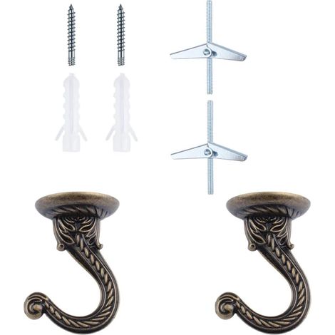 2 crochets plafond - vert - pour suspension et décoration (1/5)