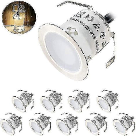 Kit de projecteur LED étanche IP67, lumière blanche chaude 3000K, diamètre 32 mm. (1/5)