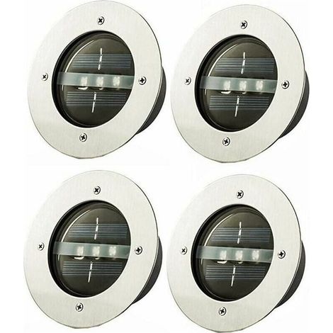 Kaelt - Debuns – Spot encastrable extérieur sol LED étanche IP65 – Lot de 4 – Diamètre 120mm – Lumière blanche – Éclairage pour allées et jardins (1/5)