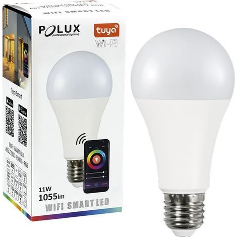 Ampoule LED WiFi Tuya A65 E27 11W 1055lm RGB+CCT Polux (1/2)