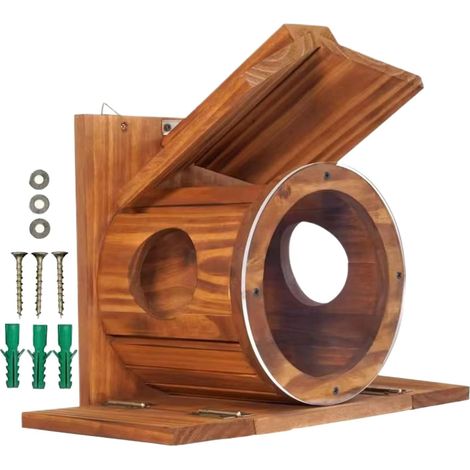 Futterstation aus Holz Streifenhörnchen Futterstation mit