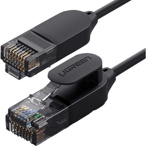 Câble réseau Ugreen RJ45 Cat6A UTP 1000 Mbps, 2 m - Noir, pour connexion Internet, réseau Ethernet LAN