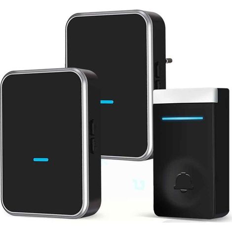 Doorbell smart cordless auto-alimentee, long range, with a or two sensors of doorbell without battery (1/5)