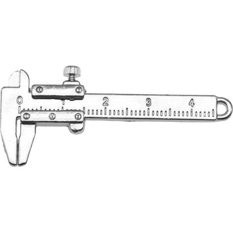 Caliper - Miniature Vernier Caliper - Pour Maison Miniature et Modèles - 5 x 2,2 x 0,5 cm - Aluminium - 1 Pièce (1/5)