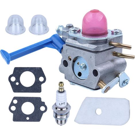 Adefol Kit carburateur pour tronçonneuse Husqvarna 128C 128L 128LD 128R 128RJ Zama C1Q-W40A 530150253 Pièces de rechange Filtre à air, amorceur, joint de carburateur, bougie (1/5)