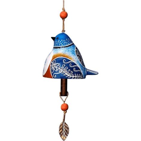 Carillon éolien artisanal en résine, motif oiseau, décoration de cour, de jardin ou d'intérieur, artisanat à suspendre (1/5)