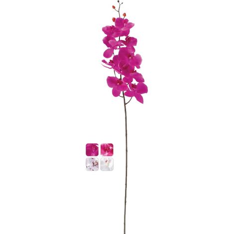 1 Pezzo Fiori Artificiali Orchidea con Ramo 9 Fiori 98 cm 4 Colori (1/2)