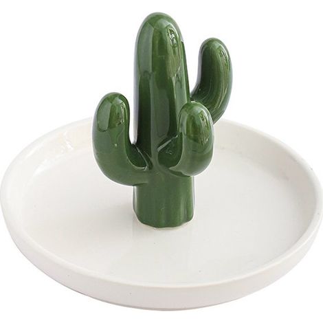 Bandeja de cerámica para joyas，pequeño plato para accesorios，soporte para anillos，adecuado para anillos，pendientes y llaves (1/2)